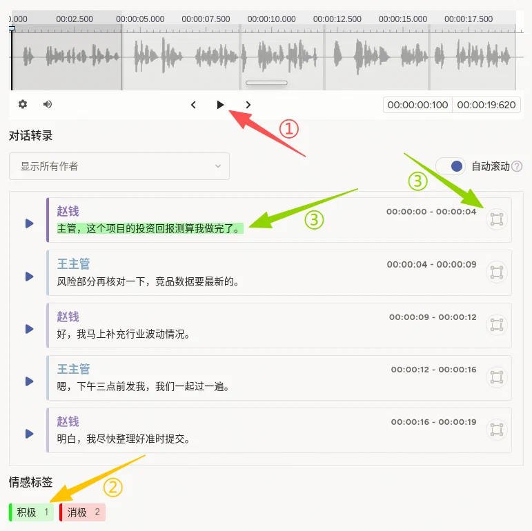 对话分析标注示例