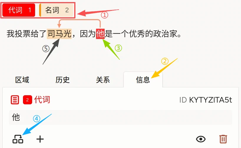共指消解和实体链接标注示例