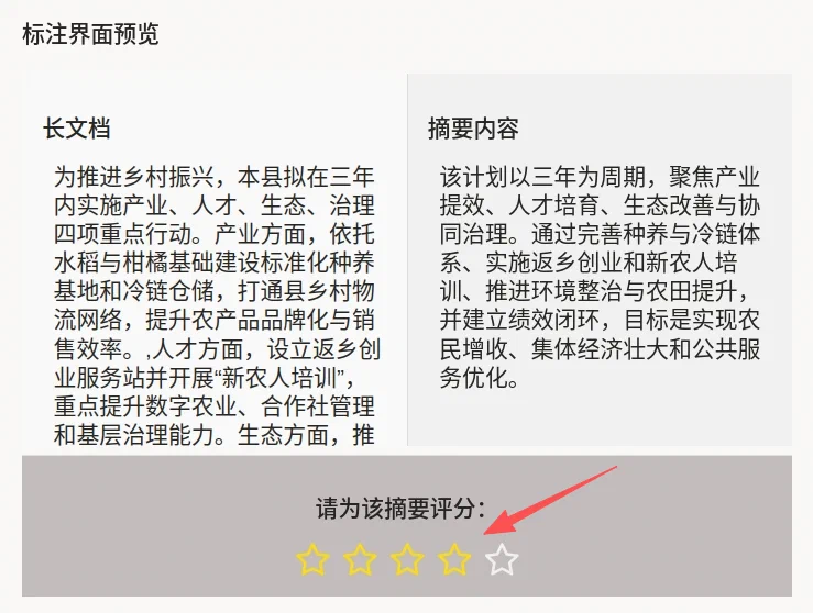 大语言模型响应评分标注示例