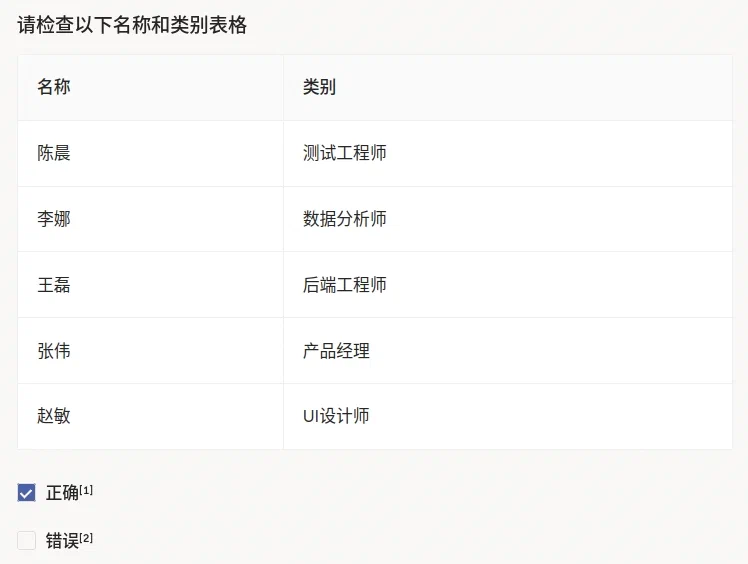 表格数据模板预览